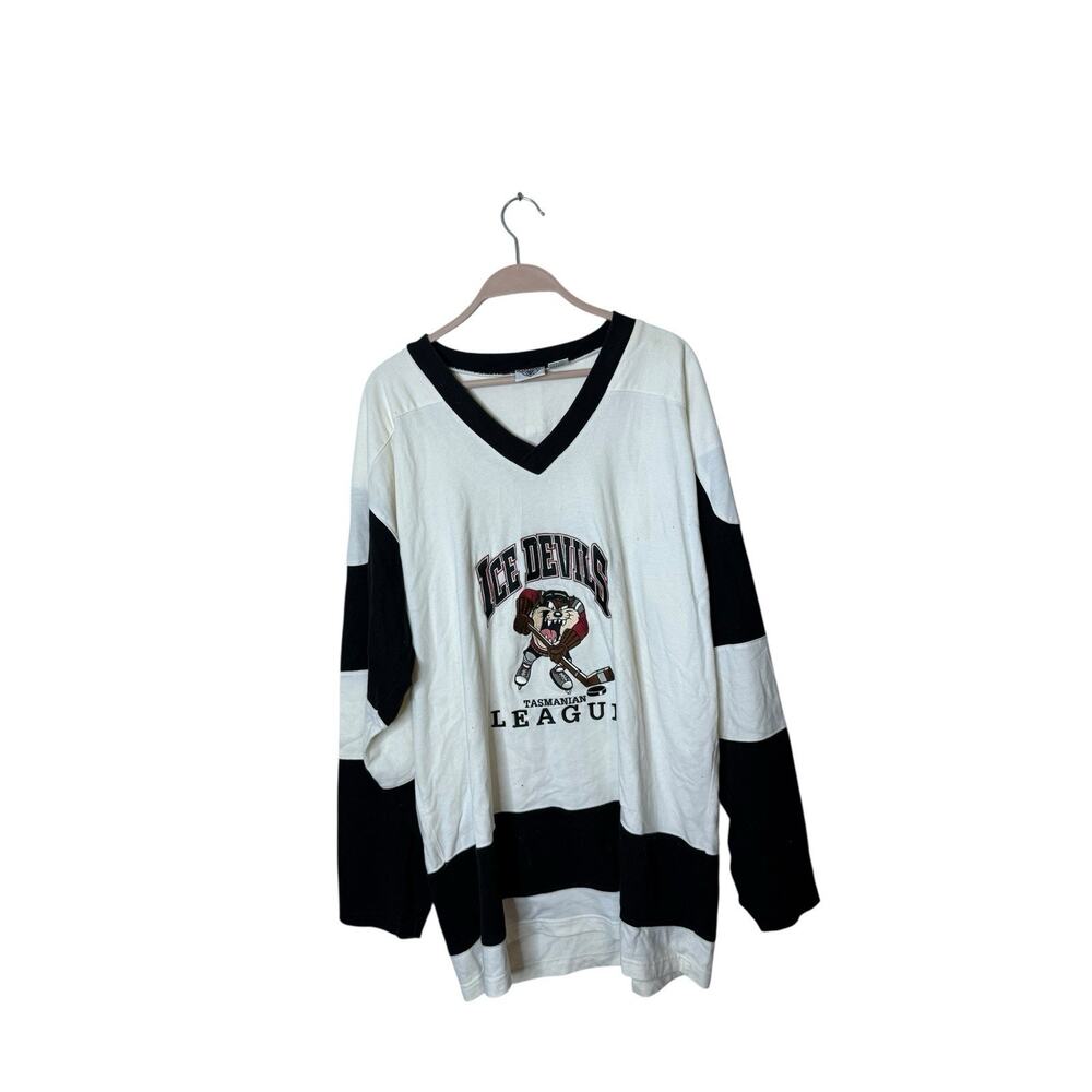 Vintage Taz‎ Hockey Shirt Ice Devils Tasmanian Devil ACME Looney Tunes Large